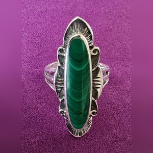 Malachite Sterling Silver Ring